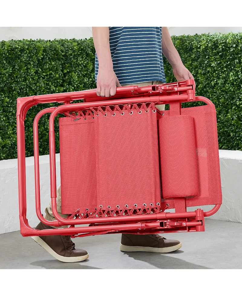 Best Choice Products Monochromatic Zero Gravity Chair, Folding Patio Recliner w/Side Tray, Headrest