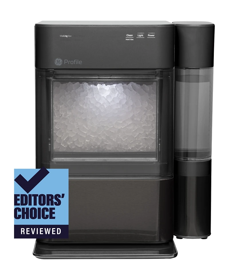 Ge Profile Opal 2.0 Nugget Ice Maker with Side Tank - Black Stainless Steel