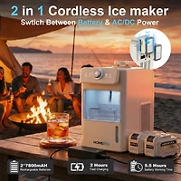 Jinjunye Commercial Ice Maker Machine, 100LBS/Day, Timer & Self Cleaning, Stainless Steel Ice Maker for Bar Restaurant Home Office,Ice Machine with Sc