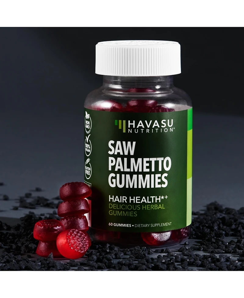 Saw Palmetto Gummies, Raspberry Flavored, Havasu Nutrition, 60ct