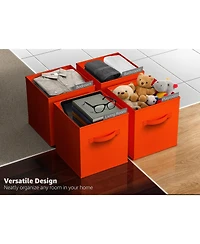 Sorbus 13 Inch 8 Pack Sturdy Collapsible Fabric Storage Cubes with Handle - for Organizing Clothes, Toys, Books, Shelves & more