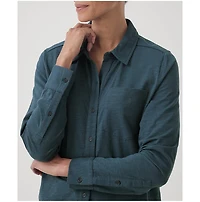 Pact Women's Organic Relaxed Slub Long Sleeve Button Up