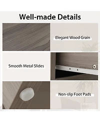 Modern 5-Drawer Multipurpose Chest Dresser with Metal Handles