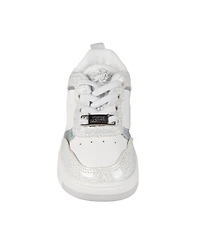 Vince Camuto Toddler Girls Court Elastic Laces Shimmer Sneaker