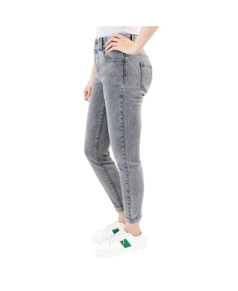 Indigo Poppy Women's Grey Tummy Control Skinny Jean
