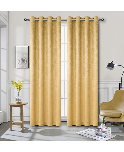 Kate Aurora Modern Art Contemporary 2 Pack Light Filtering Grommet Top Curtains