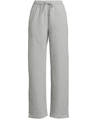 Lands' End Plus Serious Sweats High Rise Relaxed Straight Leg Pants - Set Bottom