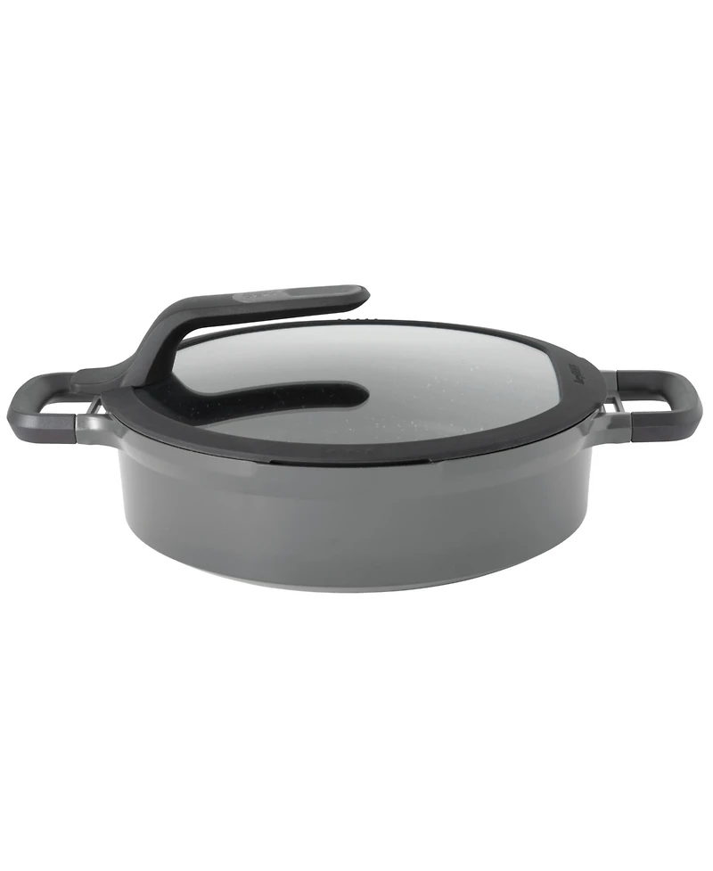 BergHOFF Gem 11" Nonstick Two-Handled Saute Pan 4.9Qt., Glass Lid, Gray