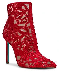 Betsey Johnson Women's Bolt Rhinestone Booties