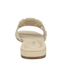 Calvin Klein Women's Tessie Slip-On Square Toe Flat Sandals