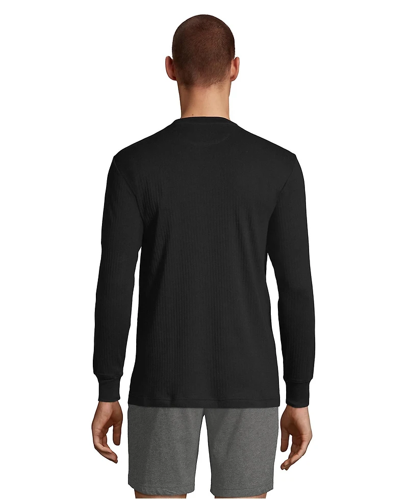 Lands' End Men's Knit Rib Crewneck Pajama Shirt