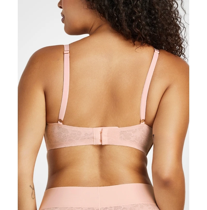 Siella Women's Soft Lace Balconette Foam Bra