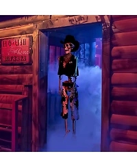 Yescom 2Pcs Pirate Life Size Skeleton Poseable Cowboy for Halloween Party Haunted House Decorations 2024