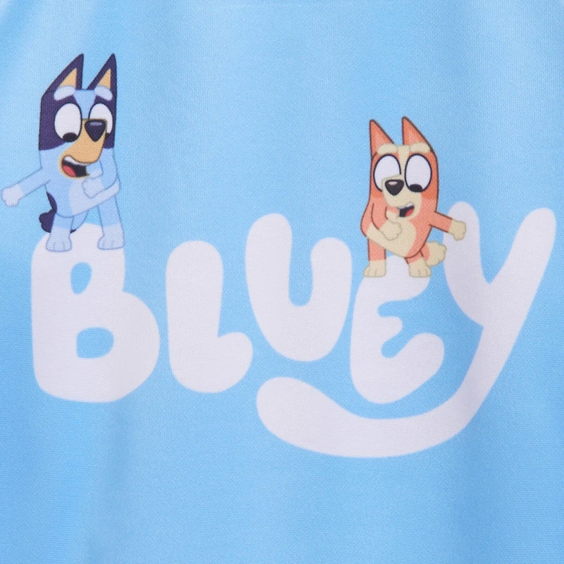 Bluey Little Boys Fleece Sweatshirt and Cotton Gauze Hat
