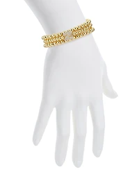 Unwritten Cubic Zirconia Bubble Initial Stretch Bracelet Set
