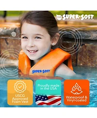 Trc Recreation Super Soft Child Life Jacket Swim Vest, Small