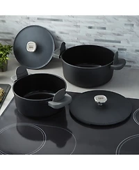 BergHOFF Leo Phantom 4pc Nonstick Ceramic Stockpot Set, Recycled