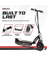 Razor E100 Kids Ride On 24V Motorized Powered Electric Kick Scooter Toy, Black