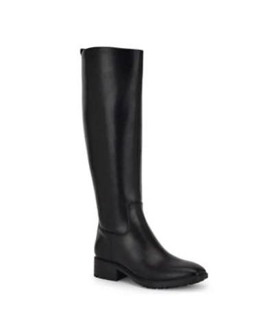 Nine West Womens Barile Tall Block Heel Boots Regular Wide Calf