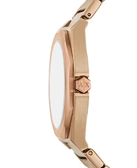 A|X Armani Exchange Unisex Quartz Three-Hand Rose Gold-Tone Stainless Steel Watch 34mm