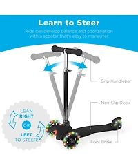 Best Choice Products Kids Mini Kick Scooter Toy w/ Light-Up Wheels and Height Adjustable T-Bar