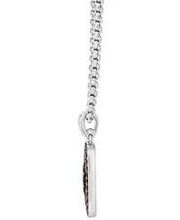 Le Vian Men's Chocolate Diamond Star of David Dog Tag 22" Pendant Necklace (1-3/4 ct. t.w.) in Sterling Silver & 14k Gold