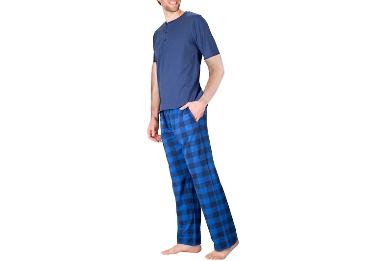 Sleephero Men's Short Sleeve Knit Pajama Set