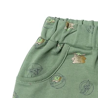 Star Wars Little Boys The Mandalorian T-Shirt and French Terry Shorts Outfit Set