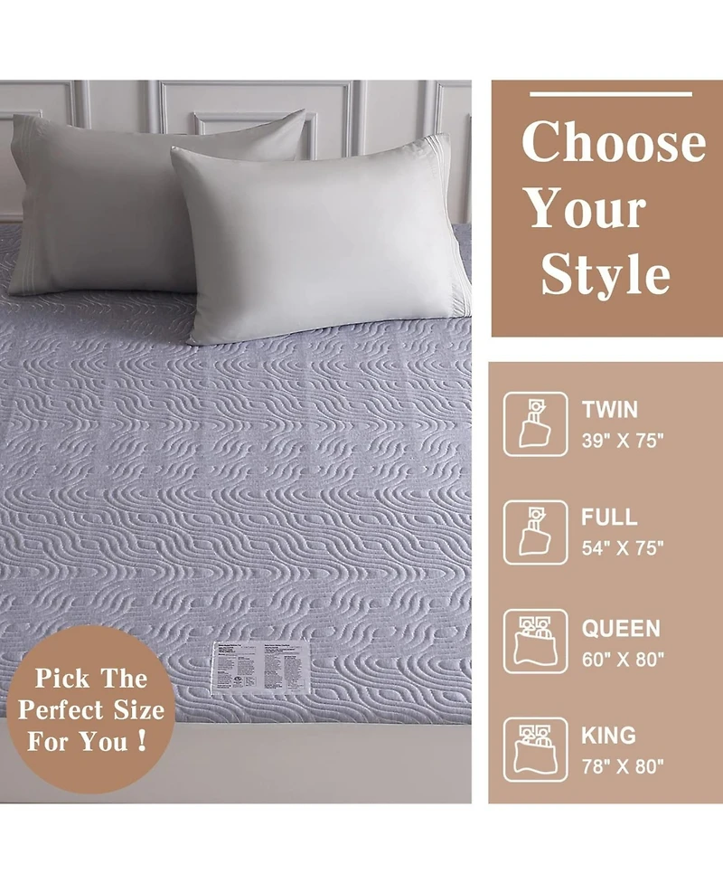 Caromio King Electric Heated Mattress Pad with Dual Control, 78"x80"