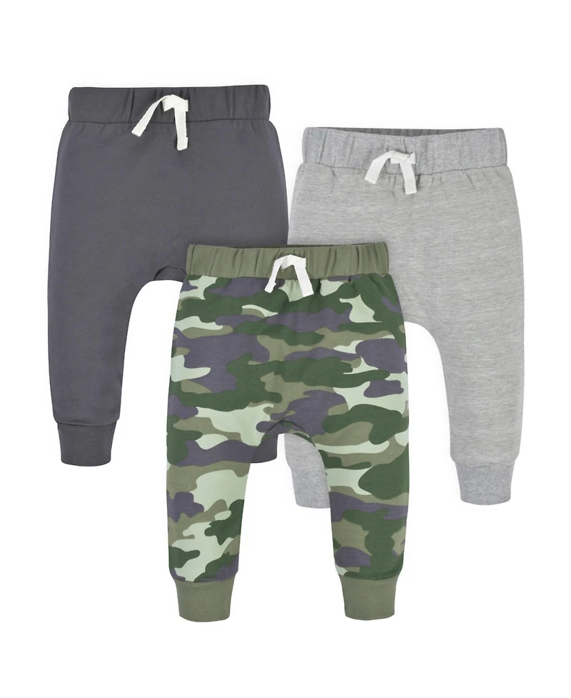 Gerber Toddler Boys Camo Premium Joggers, 3-Pack