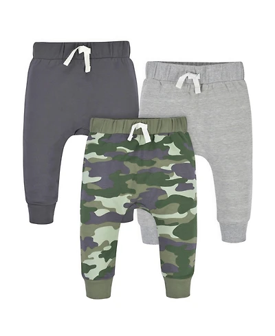 Gerber Toddler Boys Camo Premium Joggers, 3-Pack