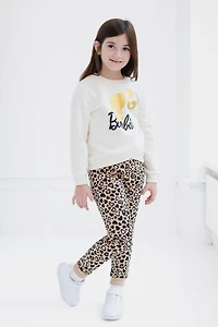 Barbie Girls Fleece Sweatshirt and Jogger Pants Outfit Set