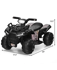 6V Kids Atv Quad Electric Ride On Car Toy Toddler with Led Light MP3