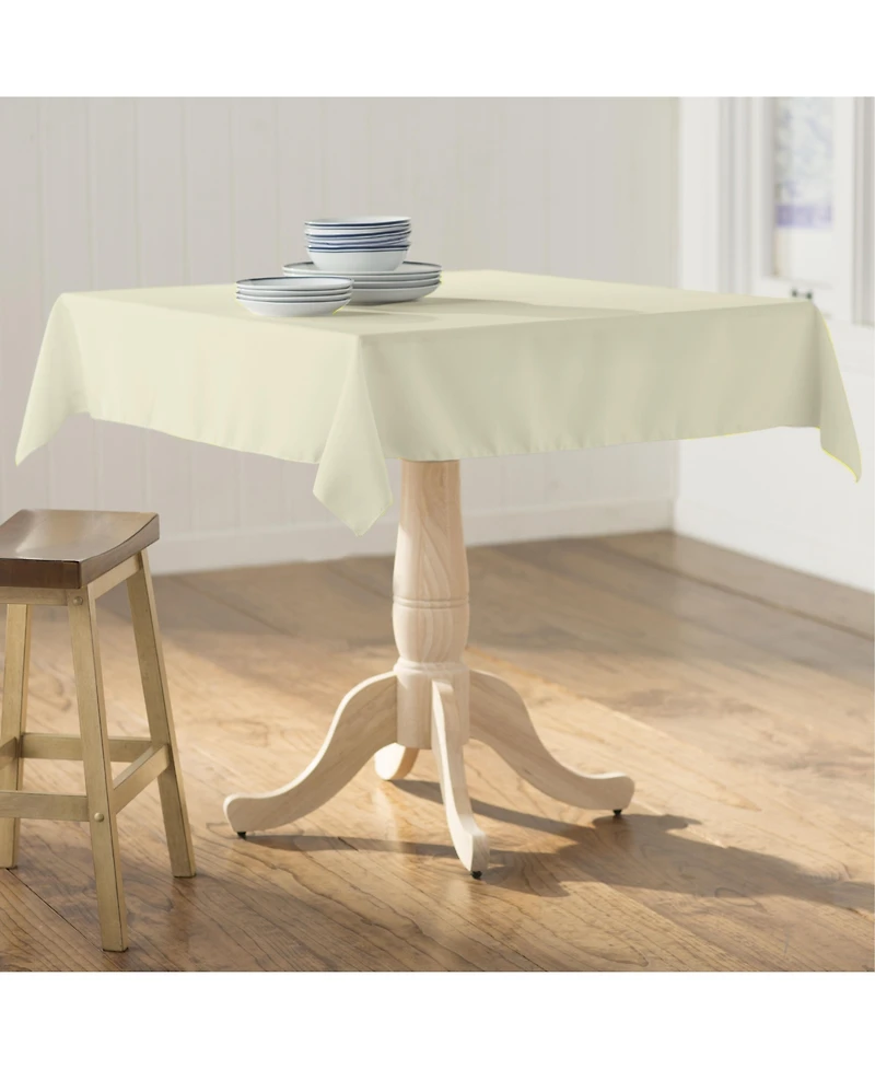 52x52 Inch Square Tablecloth Durable Polyester Poplin, Perfect for Dining & Events