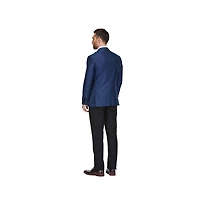 Gino Vitale Men's 3-Piece Peak Lapel Satin Trim Tuxedo with Subtle Sheen