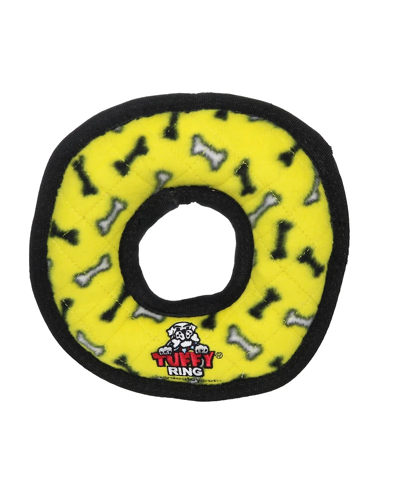 Tuffy Ultimate Ring Yellow & 3 Way Tug Red-Combo Pack, Durable Dog Toys