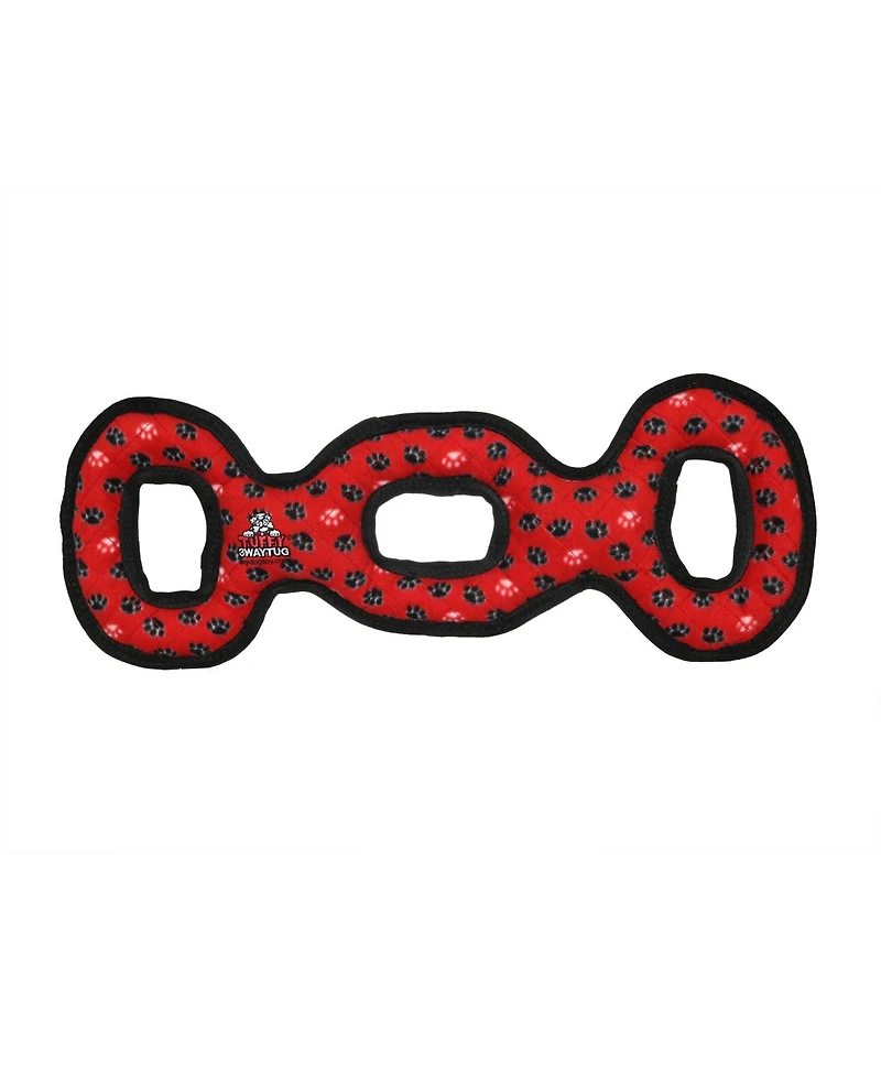 Tuffy Ultimate Ring Yellow & 3 Way Tug Red-Combo Pack, Durable Dog Toys