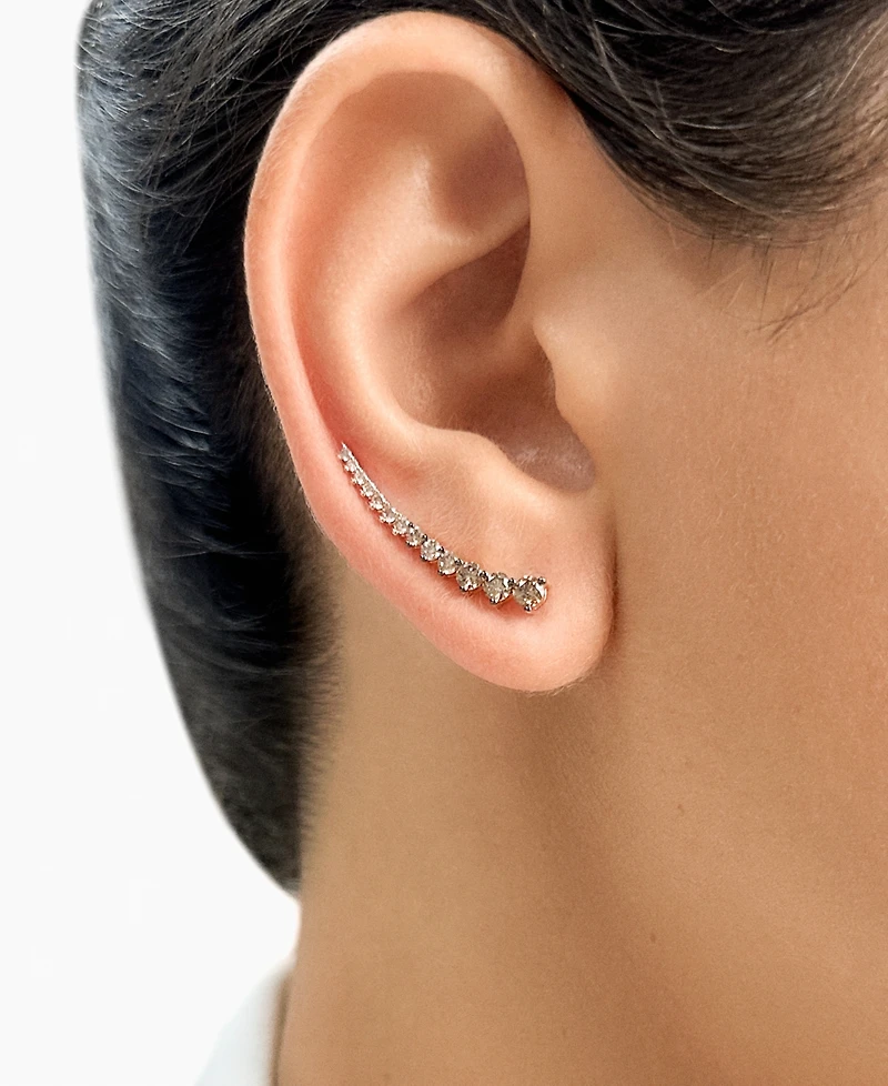 Le Vian Chocolate Ombre Diamond Ear Climbers (7/8 ct. t.w.) 14k Rose Gold