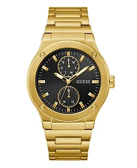 Guess Men's Multi- Function Gold Tone Stainless Steel Watch 45mm