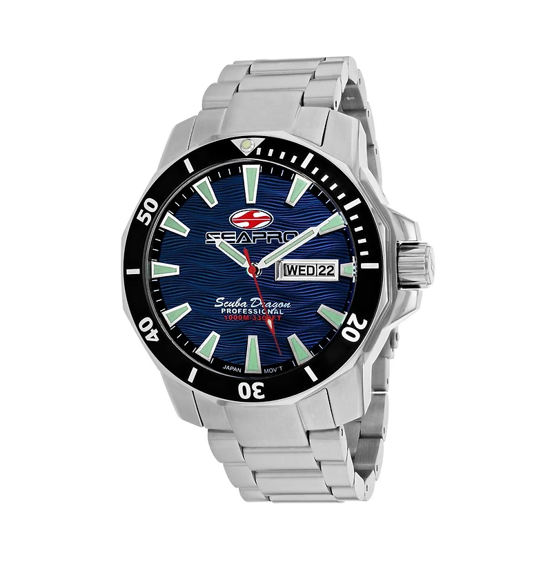 Seapro Men's Scuba Dragon Diver Limited Edition 1000 Meters Blue Dial Watch - SP8316S