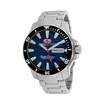 Seapro Men's Scuba Dragon Diver Limited Edition 1000 Meters Blue Dial Watch - SP8316S