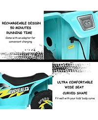 Gymax 6V Kids Electric Quad Atv 4 Wheels Ride On Toy Toddlers Forward & Reverse Red