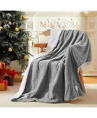 Caromio Waffle Sherpa Electric Heated Throw Blanket, 50" x 60"