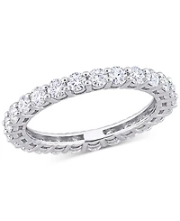 Moissanite Polished Eternity Band (1-1/2 ct. t.w.) in 10k White Gold