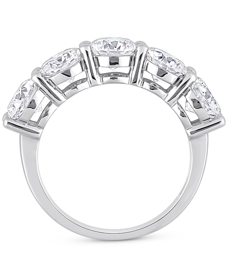 Moissanite Five Stone Anniversary Band (4 ct. t.w.) 10k White Gold