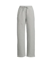 Lands' End Women's Petite Serious Sweats High Rise Relaxed Straight Leg Pants - Set Bottom