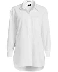 Lands' End Women's No Iron Poplin Extra Long Tunic