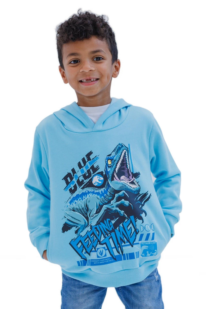 Jurassic Park Toddler Boys World Dinosaur T-Rex Fleece Pullover Hoodie