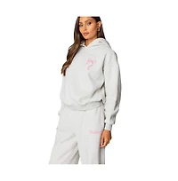 Edikted Womens Sasha Bow Detail Hoodie