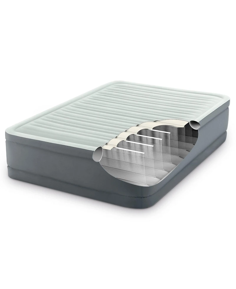 Intex PremAire I Fiber-Tech Elevated Air Mattress Bed with Built-In Pump